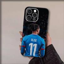 Futbolo M-Michael Olises telefono dėklas, skirtas iPhone 17,16,15,14,13,12,11,Pro,Max,Plus,Air,X,XS,XR,SE,8,7,Mini,Minkštas juodas dėklas iPhone12PROMAX