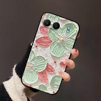 OnePlus Nord 4 5G telefono dėklas Mielos animacinės gėlės Juodas silikoninis minkštas galinis dangtelis OnePlus Nord 4 5G smūgiams atsparus OnePlus Nord 4 5G white