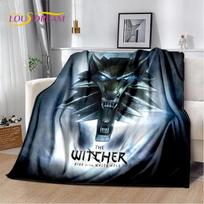 HD The W-Witcher žaidimo animacinis minkštas pledas, šildantis metamas pledas, patogus pledas piknikui, lovoms, sofai, namų miegamajam, dovana 75x90cm gray