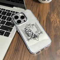 Albanijos erelis telefono dėklas iPhone 17 16e 16 15 14 13 12 11 mini Pro Max X XR XSMAX 8 7 Air Plus skaidrus minkštas dėklas iPhone XSMax black