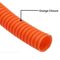 3 metrai 7mm-28mm PP/PE izoliuotas gofruotas vamzdis vamzdis vamzdis žarna srieginė žarna plastikinė dumplių apsauginė įvorė OD 7mm orange