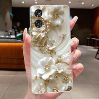Dėklas Motorola Edge 50 Fusion Dėklai Motorola G96 Gėlės Drugelio Apsauginiai Korpusai Coque Minkšto Silikono TPU Telefonų Dangteliai Motorola Edge 50 Fusion white