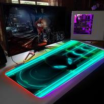 A-AlienwareS Mouse Pad RGB Backlit Mouse Pad Laptop Mouse Pad Laptop Gamer Computer Desk Gaming Accessories RGB600x300x3mm blue