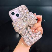 Blizganti kalnų krištolo kaspinė telefono dėklas, skirtas Motorola Moto G75 G15 G24 Power G05 G85 G84 G55 G54 G35 G34 G45 G14 G04S 5G, žvilganti kristalinė deimantinė kibirkščiuojanti apsauga Motorola Moto G45 balta