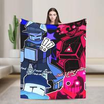 Apleisti Bluudud Mados pledai Flanelinis Siaubo žaidimas Minkštas metamas pledas Madingas pledas miegamajam sofa antklodė Kvėpuojantis 75x90cm