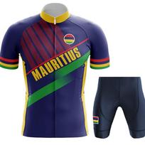 Mauricijaus nacionalinė komanda Vyriški dviračių drabužiai Road Bike marškinėliai Kostiumas Dviračių šortai su petnešėlėmis MTB Ropa Maillot Vasarinis kvėpuojantis dviračių kostiumų komplektas 2026 XS