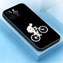 Plento dviratininko dviračių telefono dėklas, skirtas iPhone 17,16,15,14,13,12,11,XR,Pro,Max,Plus,mini, Silikoninis juodas dangtelis iPhone17