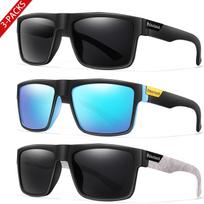 3 Pairs Polarized Sunglasses Classic Square Shades UV Protection for Men And Women Ideal for Fishing Cycling And Driving black