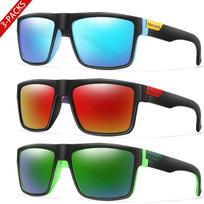 3 Pairs Polarized Sunglasses Classic Square Shades UV Protection for Men And Women Ideal for Fishing Cycling And Driving blue