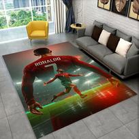 CR7 Ožys Ronaldo Futbolo Žvaigždė Kilimas Žaidimų Kambariui Miegamajam Svetainei Sofai Namų Dekoras, Vaikų Plotas Kilimas Neslystantis Grindų Kilimėlis Dovana 40x60cm black