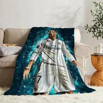 Cute Blanket CR7 Ronaldo Sofa Camp Nap Bedspread Soft Bicycle Blanket Fleece Home Textile Birthday Gift Blanket Bedroom Decor 75x90cm