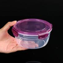 Plastikiniai šaldytuvo laikymo indai su sandariais dangteliais Tinka indams, tinkami pietų dėžutei, bento dėžutei, vaisiams, daržovėms, mėsai, kiaušiniams Organizatorius 750ml violetinė