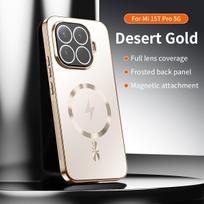 Dėklas Xiaomi Mi 17T Pro, kietas PC, dengtas, magnetinis, belaidžio įkrovimo, apsauginis galinis dangtelis, korpusas Xiaomi Mi 15T 14T Pro Xiaomi 17T auksas