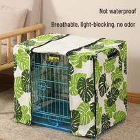 Drobės šunų ir kačių narvo uždangalas - Nepermatomas, pralaidus orui, nuo plaukų slinkimo lino audinys For 76*48*58cm cage