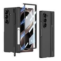 Applicable To Samsung Fold8Ultra Mobile Phone Case Folding Magnetic Hinge All-inclusive Gear Adjustment Integrated Pen Slot SM-Fold8Ultra black