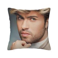 George Michael Britų dainininkas Pagalvės užvalkalas Pagalvėlės užvalkalas Kvadratinis spausdintas pagalvės užvalkalas Naujoviški pagalvių užvalkalai Automobiliui Namams Dekoratyviniai Short plush 50*50(CM)-1Pcs beige