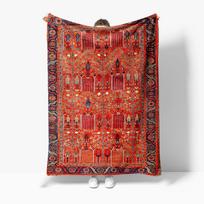 Persų kilimo kilimas Vintažinis rankų darbo vilnos genčių etninis kilimas Dekoratyvinis pledas Patalynės užvalkalas Pagalvės užvalkalas 70x100cm28x39in gray