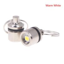 2Pcs Mini LED Light Key Chain Luminated Keyring Pendant Colorful Mini Electronic Light Keyring Flashlight Lamp Keychain šilta balta spalva