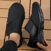 Laisvalaikio ortopedijos plačios pėdos patinusios batai Nykštys Eversion Reguliuojantys Minkšti Patogūs diabetiniai vaikščiojimo batai 45 black
