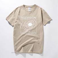 Televizijos Marquee Mėnulis Marškinėliai Talking Heads The Stooges Minuteunisex Viršus Mada Medvilninis Marškinėlis Camisetas Hombre 2XL beige