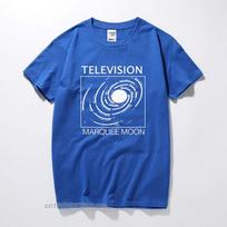 Televizijos Marquee Mėnulis Marškinėliai Talking Heads The Stooges Minuteunisex Viršus Mada Medvilninis Marškinėlis Camisetas Hombre XL blue