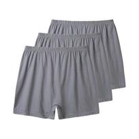 3 vnt. vyriškos medvilninės apatinės kelnės XL 2XL 3XL 4XL 5XL Laisvos, minkštos, kvėpuojančios vyriškos bokserių šortai Namų apatinės kelnės 4XL gray