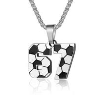 67 Necklace Six Seven Meme Pendant Novelty Number Jewelry Gift for Women & Men gray