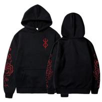 Anime Berserk Acid Hoodies Printed Vyriški Moteriški Madingi Ilgomis rankovėmis Harajuku Goth Drabužiai Estetiški Gatvės Aprangos Megztinis Oversized 6XL black
