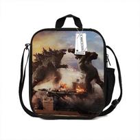 Godzilla Vs Kong Insulation Bag, Godzilla Vs King Kong Lunch Bag, Elementary School Crossbody Shoulder Bag insulated shoulder bag (with tin foil inside)
