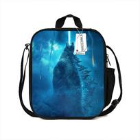 Godzilla Vs Kong Insulation Bag, Godzilla Vs King Kong Lunch Bag, Elementary School Crossbody Shoulder Bag insulated shoulder bag (with tin foil inside)