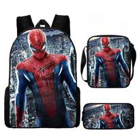 Spider-Man Backpack 3D Digital Print Casual Trendy Laptop Bag Comic Hero School Bookbag Travel Daypack for Men Women