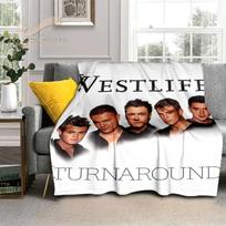 Westlife Mesti pledas Muzikos grupės dovana Lovatiesė Namų dekoracija Dangalas mano meilei Gerbėjams Suaugusiems langeliais Minkštas Airija Pliušinis Size: 150*200cm, Weight: 280 GSM