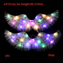 2 Sizes Angel Fairy Love Stick LED Light Luminous Butterfly Wings Glowing Skirt  Little Girl Toy 1 blue