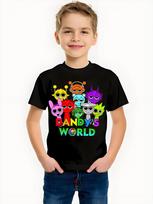 Incredibox Sprunki Dandy's World - Spausdinti marškinėliai vaikams berniukams ir mergaitėms (Unisex) - Patogus kasdienis trumpomis rankovėmis viršutinis drabužis 120 beige