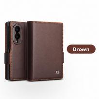 Samsung Galaxy Z Fold8 Fold 8 Ultra NAPPA natūralios odos MagSafe magnetinis atverčiamas dėklas prabangus verslo karvės odos telefono dėklas Galaxy Z Fold 8 ruda