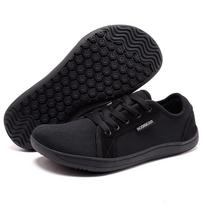 HOBIBEAR Unisex Plataus pirštų galiuko Basakojų Batai Vyrams Moterims Lauko Takų Bėgimui Minimalistiniai Basakojų Batai Lengvi ir kvėpuojantys 40 black