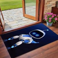 Astro Bot Print Crystal Velvet Plush Rug Anti?Slip Wear?Resistant Floor Carpet For Indoor Household Home Decoration 50cmx80cm