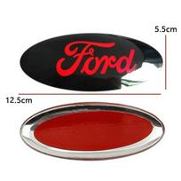 For Ford Mondeo Fusion Focus Fiesta Kuga Edge Transit Ecosport 12.5x5cm Car Front Emblem Logo Rear Trunk Badge Decal Decoration black