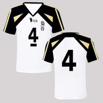 Haikyuu!!Tinklinio Anime Kur Monstrai Eina Džersio Cosplay Kostiumas Fukurōdani Gakuen Uniforma Sportiniai Drabužiai Unisex Harajuku Y2K Marškinėliai 6XL white