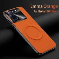 Dėklas Xiaomi 13T Pro Mi 13 T 13TPro 5G, su MagSafe magnetiniu, matiniu, smulkiagrūdės odos apvalkalu, metaliniu objektyvo rėmelio apsauginiu buferiu Xiaomi 13T oranžinė