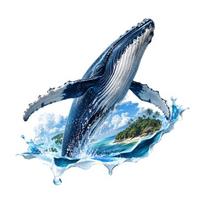 Self Adhesive Murals 3D Whale Toilet Stickers, Waterproof PVC Ocean Wave Wall Sticker for Removable Sanitary Ware Stickers Bathroom, Fun Bathroom Lid mėlyna
