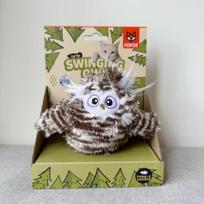 FOFOS Lucky Fox Cat Teaser Stick: USB-Rechargeable Automatic Rotating Flying Ring Toy gray