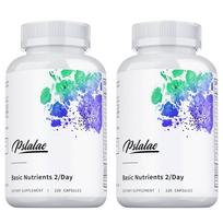 Pslalae Pagrindinių maistinių medžiagų 2/dieną Multivitaminų kapsulės 120 vnt. — Kasdienė gerovė, Maistinė parama, Imuninės sistemos palaikymas 120*2