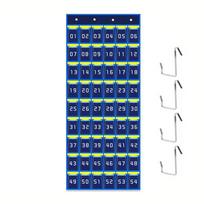 Sieninis telefono dėklas Neaustinio audinio telefono pakabinamas organizatorius Ant durų Blue 54 Grids