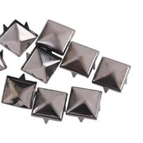 6/8/10/12 mm Quality Metal Spikes Spots Nailhead Silver Pyramid Shape DIY Studs Square Rivets Garment Supplies Sewing Decor 10mm juoda