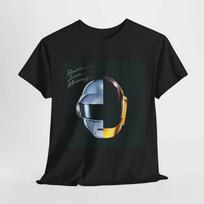 Daft Punk Band T Shirt Edm Techno Tour Merch Heavy Cotton M gray
