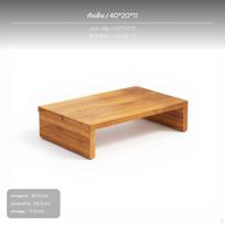 Bambukinis pėdų suolas, pakyla biurui/namams, atrama kojoms po stalu, nereikia surinkti, neslystanti 40x20x11