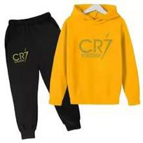 Cristiano Ronaldo CR7 Cosplay Costumes Kid Football Idol Child Hoodie Set Pant Suit Kid High Quality Boy Girl Clothing Tracksuit 160 orange
