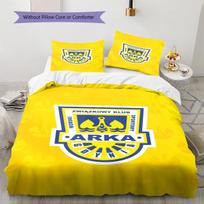 ARKA GDYNIA TAPETA Pattern Bedding Set Quilt Cover Pillowcase Home Decor Gift (1 * duvet cover + 2 * pillowcase, without core) 135x200cm yellow