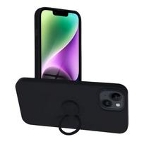 SILICONE RING apsauginis dėklas skirtas IPHONE 14 juodas